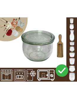 Słoiki WECK / szklane wieko, miarka słoik 580ml TULIP