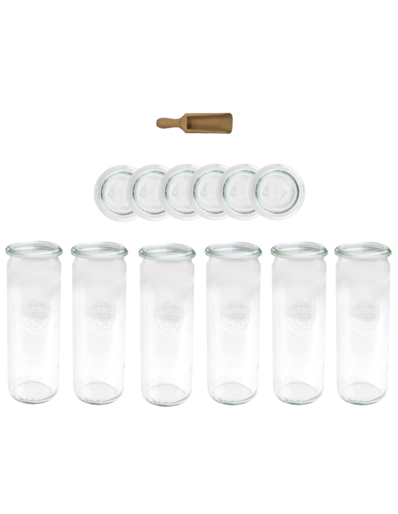 Słoiki i Dodatki - Słoiki WECK 6szt/ szklane wieko, miarka słoik 600ml CYLINDER - product b2b.wamar.biz 3