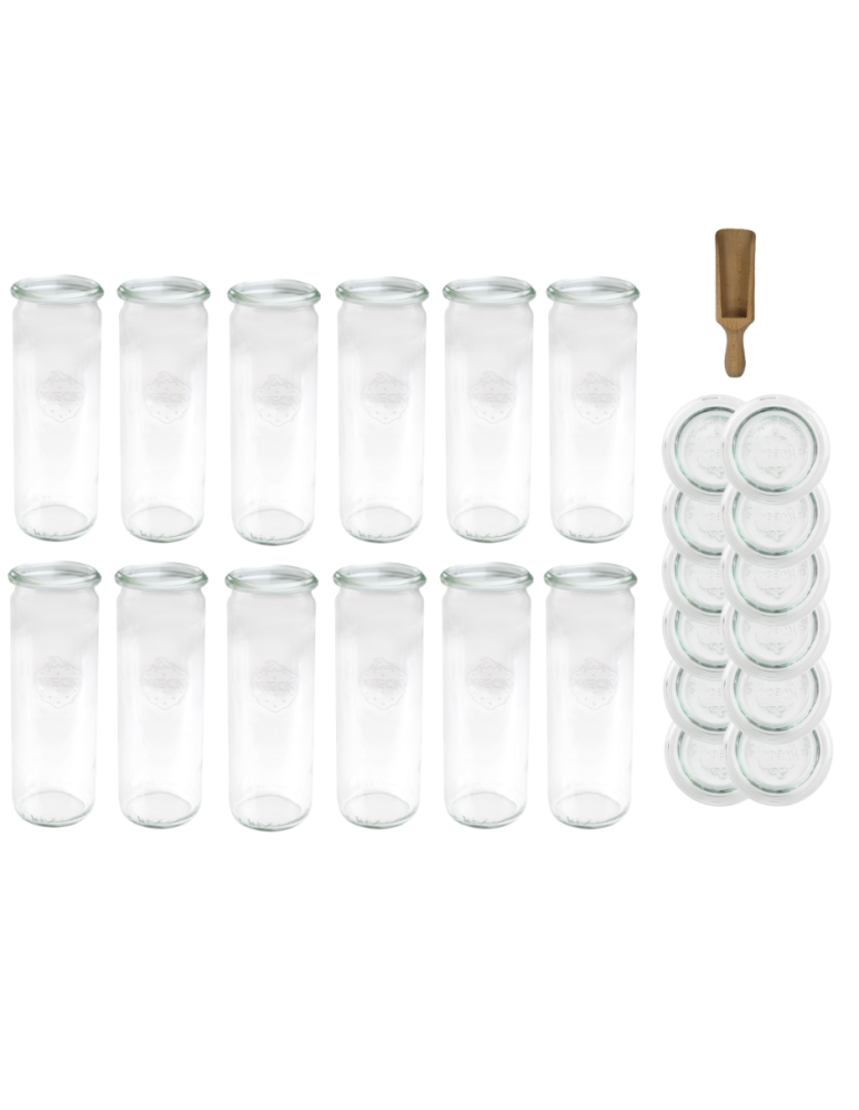 Słoiki i Dodatki - Słoiki WECK 12szt/ szklane wieko, miarka słoik 600ml CYLINDER - product b2b.wamar.biz 3