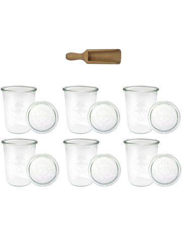Słoiki i Dodatki - Słoiki WECK 6szt/ szklane wieko, miarka słoik 850ml MOLD - product 3