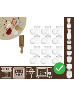 Słoiki WECK 12szt/ szklane wieko, miarka słoik 850ml MOLD