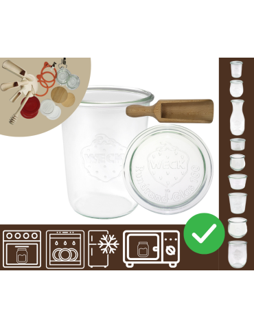 Słoiki WECK / szklane wieko, miarka słoik 850ml MOLD