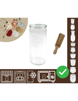 Słoiki WECK / szklane wieko, miarka słoik 1040ml 1l CYLINDER