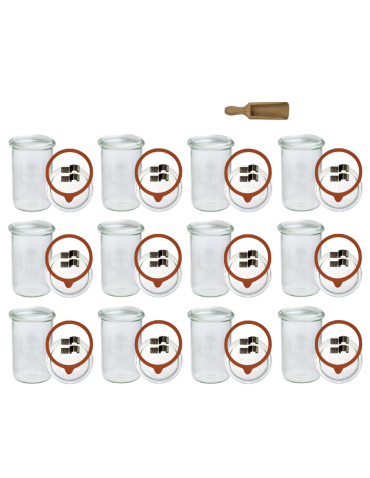 Słoiki i Dodatki - Słoiki WECK 12szt/ szklane wieko, miarka słoik 1050ml 1l MOLD - product 3