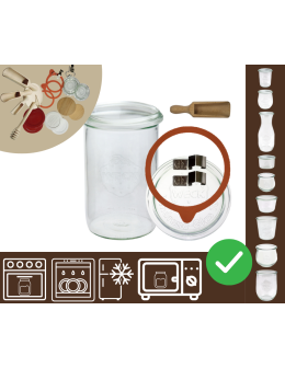 Słoiki WECK / szklane wieko, miarka słoik 1050ml 1l MOLD