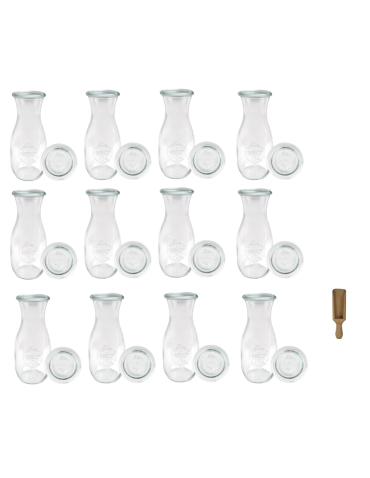 Słoiki i Dodatki - Słoiki WECK 12szt/ szklane wieko, miarka KARAFKA 1l 1062ml BUTELKA - product 3
