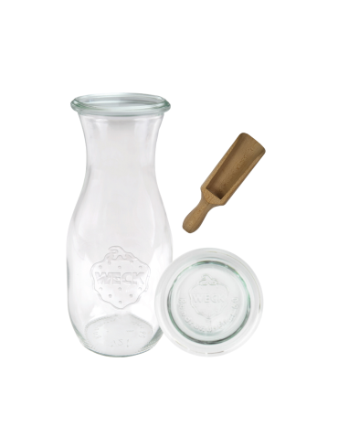 Słoiki i Dodatki - Słoiki WECK / szklane wieko, miarka KARAFKA 1l 1062ml BUTELKA - product 3