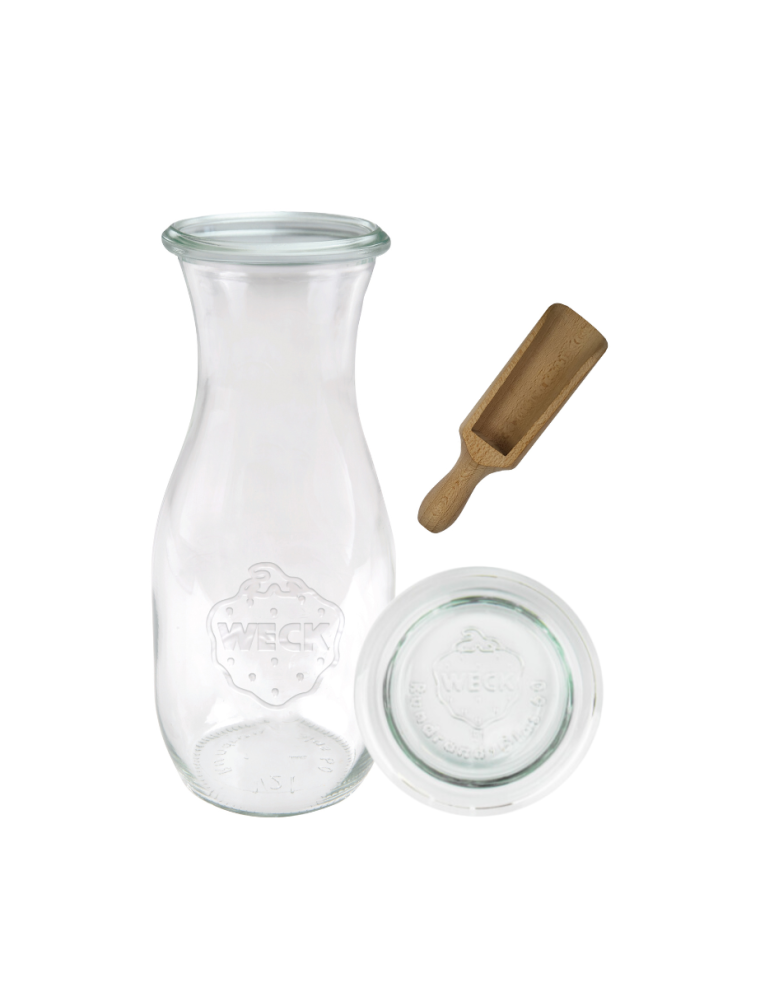 Słoiki i Dodatki - Słoiki WECK / szklane wieko, miarka KARAFKA 1l 1062ml BUTELKA - product b2b.wamar.biz 3