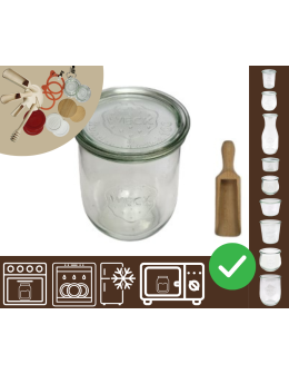 Słoiki WECK / szklane wieko, miarka słoik 1l 1062ml TULIP