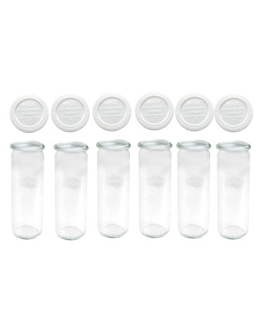 Słoiki i Dodatki - Słoiki WECK 6szt/ plastikowe wieko słoik 600ml CYLINDER - product 3