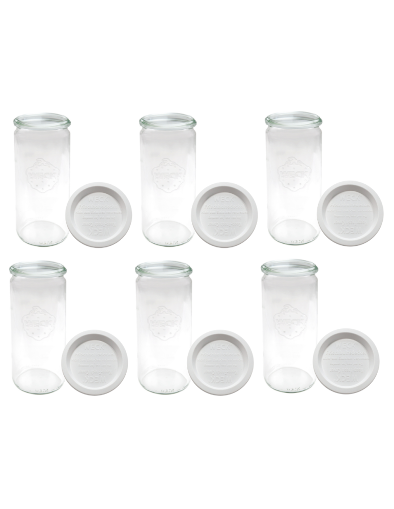 Słoiki i Dodatki - Słoiki WECK 6szt/ plastikowe wieko słoik 1040ml 1l CYLINDER - product b2b.wamar.biz 3