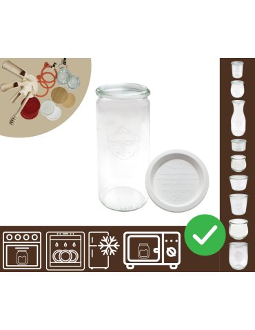 Słoiki WECK / plastikowe wieko słoik 1040ml 1l CYLINDER