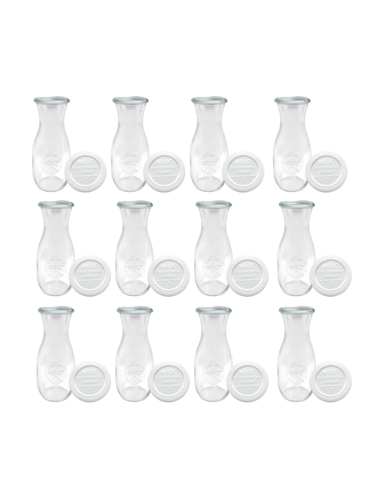 Słoiki i Dodatki - Słoiki WECK 12szt/ plastikowe wieko KARAFKA 1l 1062ml BUTELKA - product b2b.wamar.biz 3