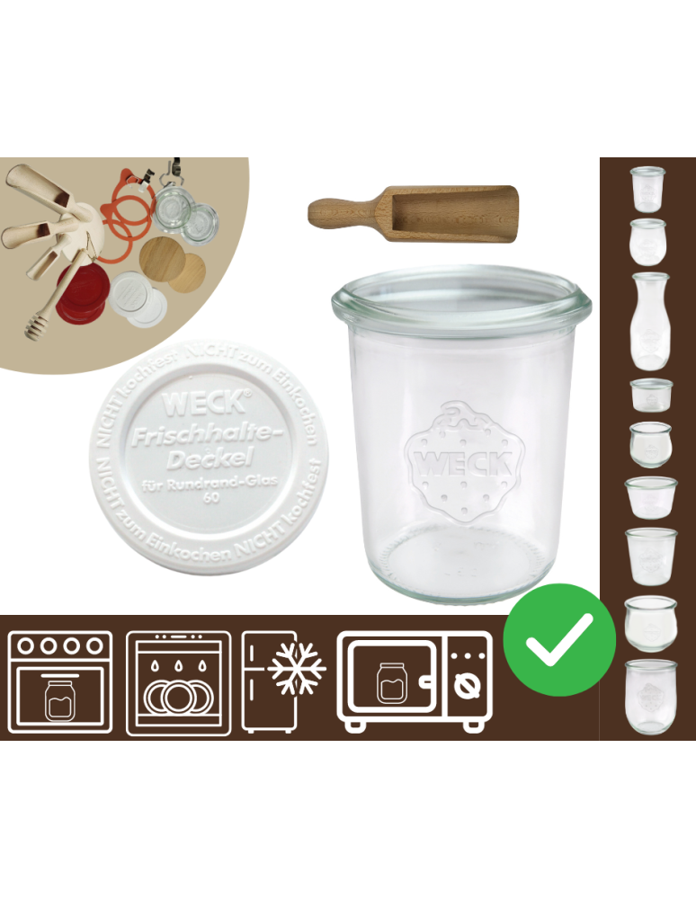 Słoiki i Dodatki - Słoiki WECK / plastikowe wieko, miarka słoik 160ml MOLD - produkt b2b.wamar.biz 1