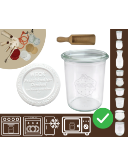 Słoiki WECK / plastikowe wieko, miarka słoik 160ml MOLD