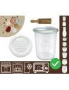 Słoiki WECK / plastikowe wieko, miarka słoik 160ml MOLD