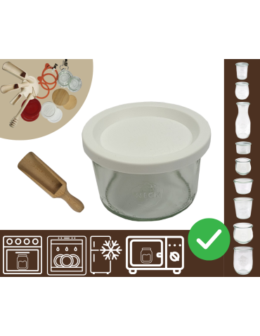 Słoiki WECK / plastikowe wieko, miarka słoik 200ml MOLD