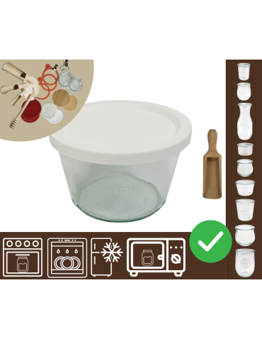 Słoiki WECK / plastikowe wieko, miarka słoik 370ml MOLD