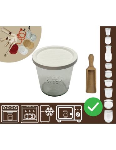 Słoiki WECK / plastikowe wieko, miarka słoik 580ml MOLD