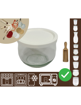 Słoiki WECK / plastikowe wieko, miarka słoik 580ml TULIP