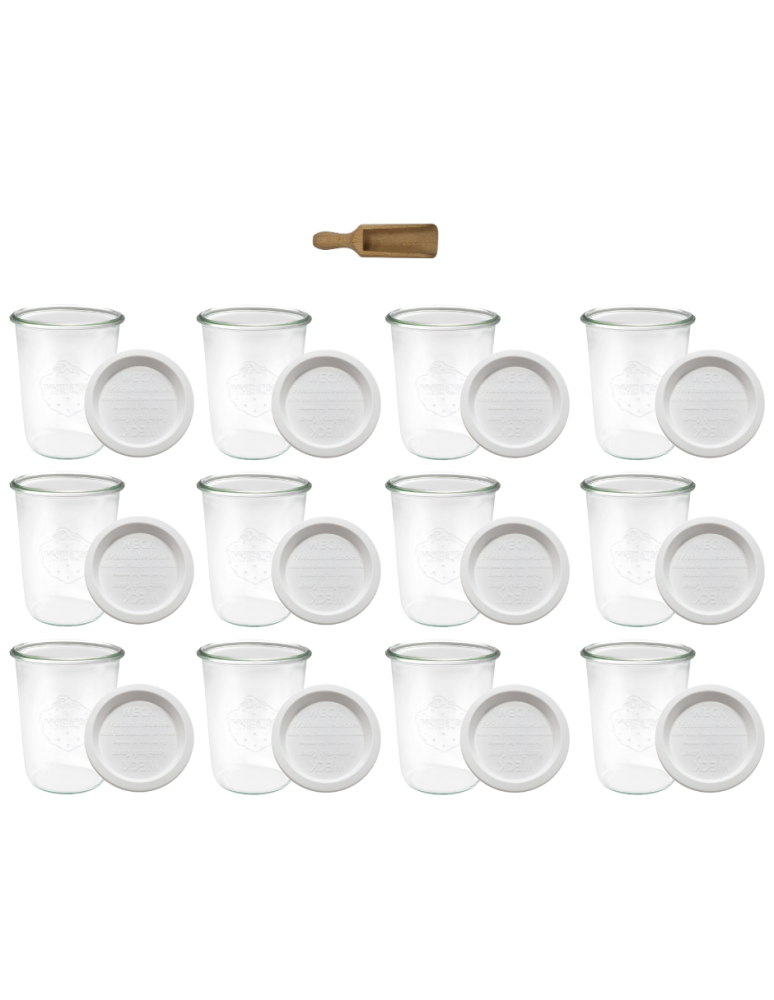 Słoiki i Dodatki - Słoiki WECK 12szt/ plastikowe wieko, miarka słoik 850ml MOLD - product b2b.wamar.biz 3