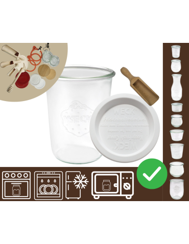 Słoiki WECK / plastikowe wieko, miarka słoik 850ml MOLD