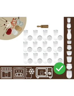 Słoiki WECK 12szt/ plastikowe wieko, miarka słoik 1040ml 1l CYLINDER