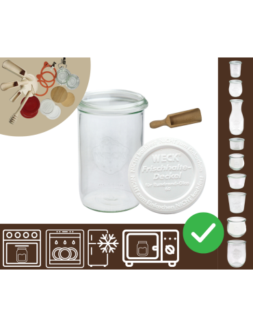 Słoiki WECK / plastikowe wieko, miarka słoik 1050ml 1l MOLD