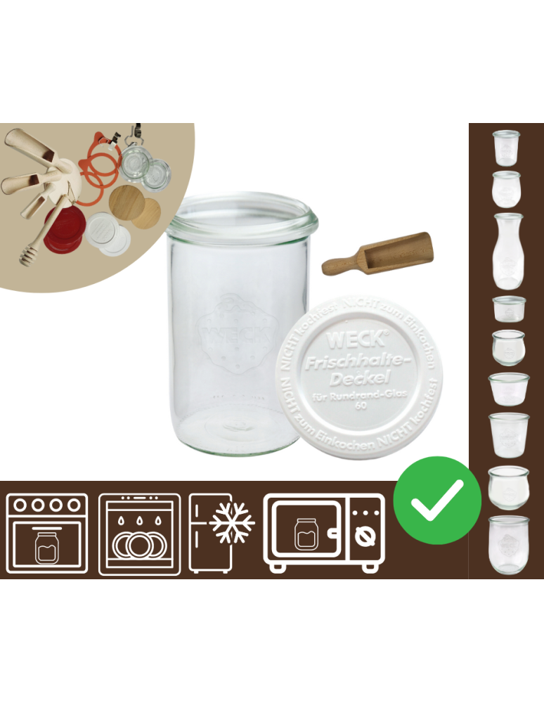 Słoiki i Dodatki - Słoiki WECK / plastikowe wieko, miarka słoik 1050ml 1l MOLD - product b2b.wamar.biz 1