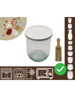 Słoiki WECK / plastikowe wieko, miarka słoik 1l 1062ml TULIP