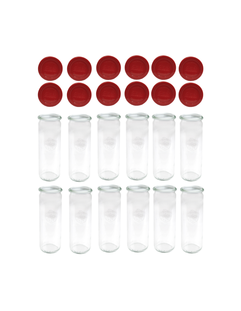 Słoiki i Dodatki - Słoiki WECK 12szt/ silikonowe wieko słoik 600ml CYLINDER - product b2b.wamar.biz 3