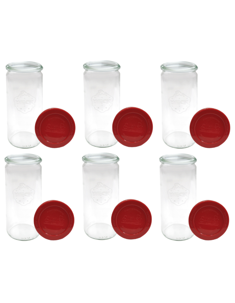 Słoiki i Dodatki - Słoiki WECK 6szt/ silikonowe wieko słoik 1040ml 1l CYLINDER - product b2b.wamar.biz 3