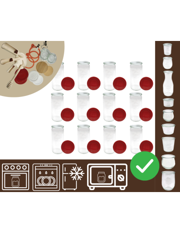Słoiki WECK 12szt/ silikonowe wieko słoik 1040ml 1l CYLINDER