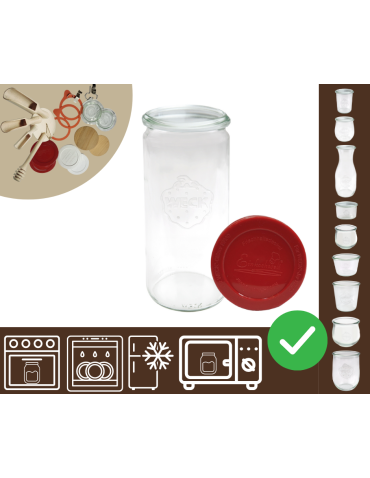 Słoiki WECK / silikonowe wieko słoik 1040ml 1l CYLINDER