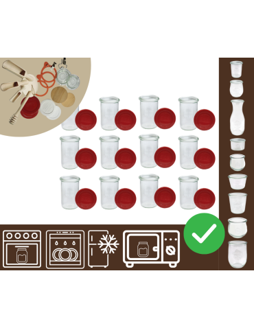 Słoiki WECK 12szt/ silikonowe wieko słoik 1050ml 1l MOLD