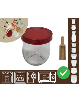 Słoiki WECK / silikonowe wieko, miarka słoik 220ml TULIP