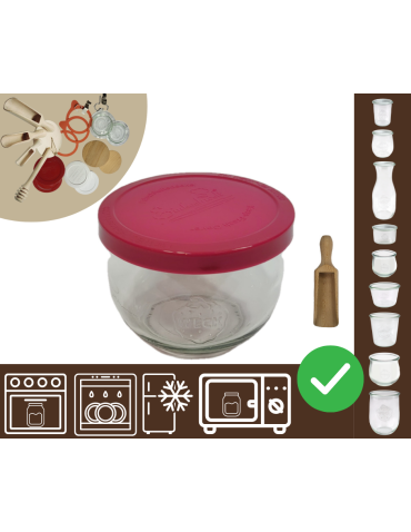 Słoiki WECK / silikonowe wieko, miarka słoik 370ml TULIP