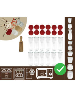 Słoiki WECK 12szt/ silikonowe wieko, miarka słoik 600ml CYLINDER