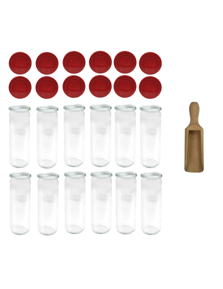 Słoiki i Dodatki - Słoiki WECK 12szt/ silikonowe wieko, miarka słoik 600ml CYLINDER - product b2b.wamar.biz 3