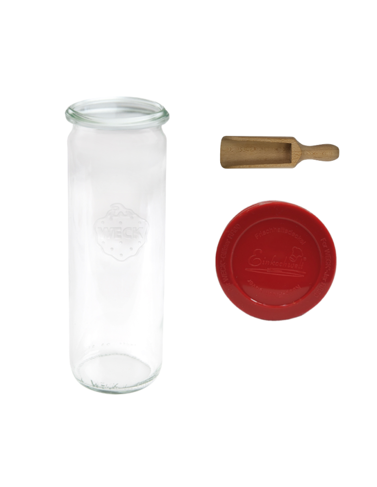 Słoiki i Dodatki - Słoiki WECK / silikonowe wieko, miarka słoik 600ml CYLINDER - product b2b.wamar.biz 3