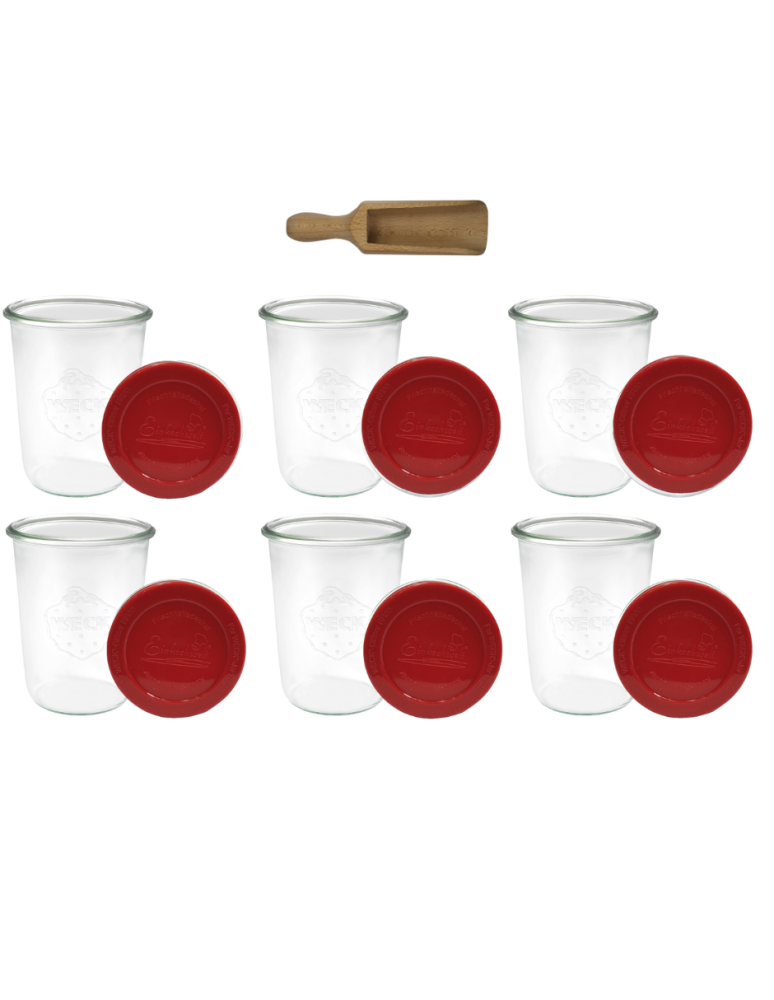 Słoiki i Dodatki - Słoiki WECK 6szt/ silikonowe wieko, miarka słoik 850ml MOLD - product b2b.wamar.biz 3