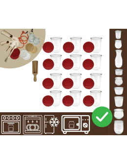 Słoiki WECK 12szt/ silikonowe wieko, miarka słoik 850ml MOLD
