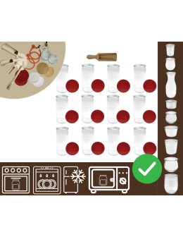 Słoiki WECK 12szt/ silikonowe wieko, miarka słoik 1040ml 1l CYLINDER
