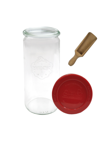 Słoiki i Dodatki - Słoiki WECK / silikonowe wieko, miarka słoik 1040ml 1l CYLINDER - product 3