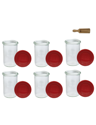 Słoiki i Dodatki - Słoiki WECK 6szt/ silikonowe wieko, miarka słoik 1050ml 1l MOLD - product 3