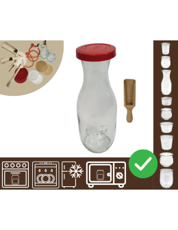 Słoiki WECK / silikonowe wieko, miarka KARAFKA 1l 1062ml BUTELKA