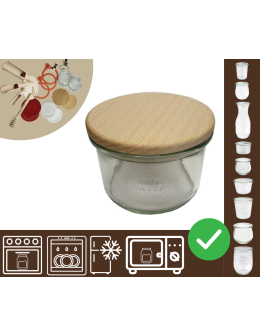 Słoiki WECK / drewniane wieko słoik 200ml MOLD