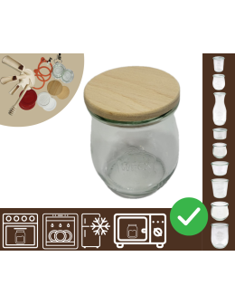 Słoiki WECK / drewniane wieko słoik 220ml TULIP