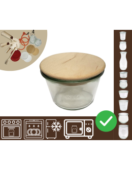 Słoiki WECK / drewniane wieko słoik 370ml MOLD