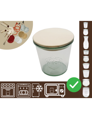 Słoiki WECK / drewniane wieko słoik 580ml MOLD